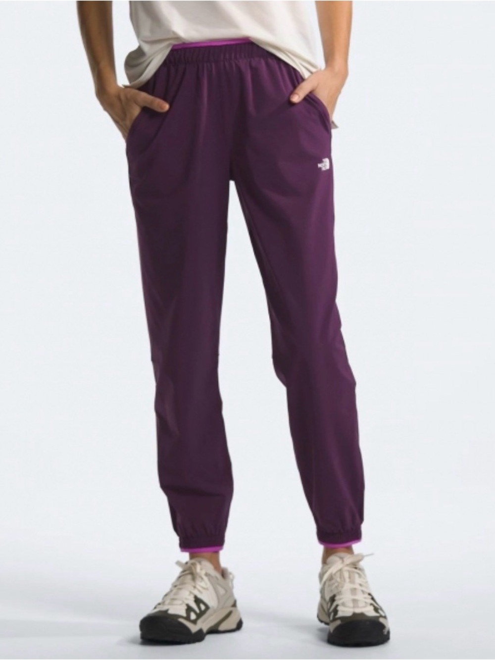 The North Face Women's Purple Elastic-Waist Jogger Pants